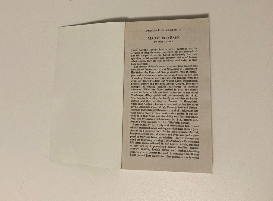 Mansfield Park - Jane Austen