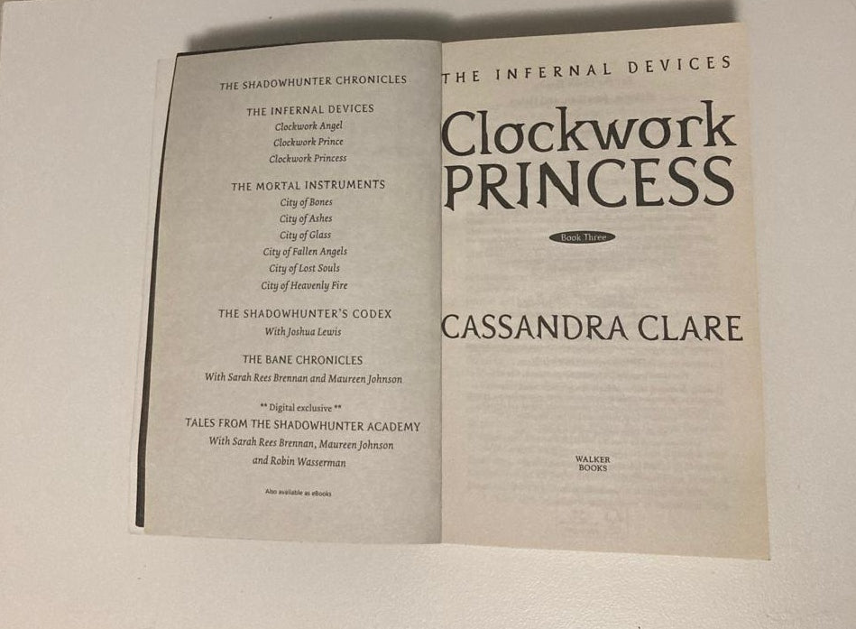 Clockwork princess - Cassandra Clare (The Infernal Devices #1)