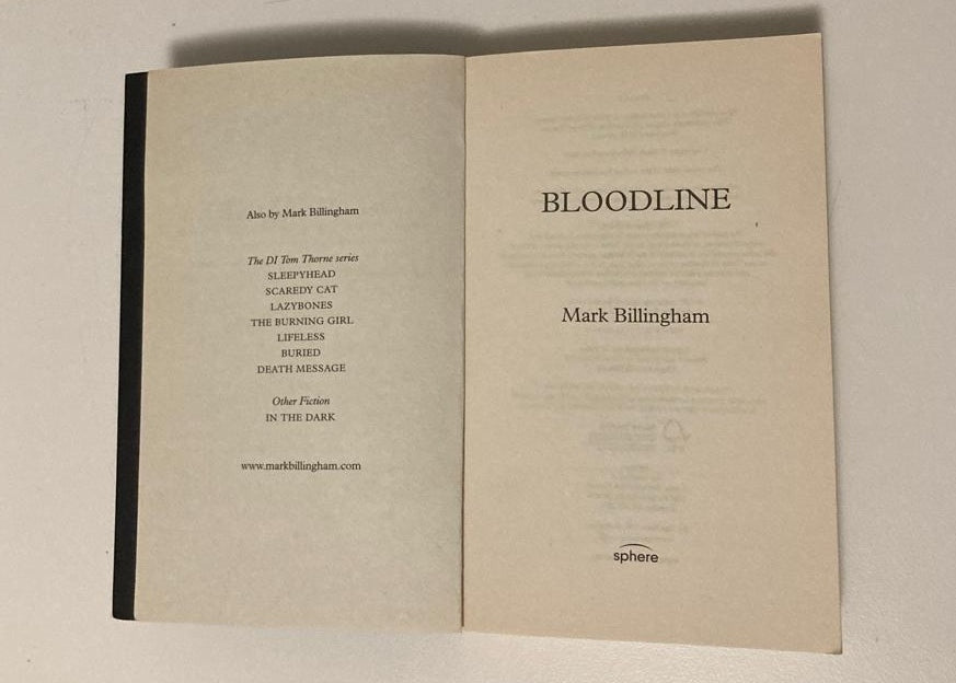 Bloodline - Mark Billingham (Tom Thorne #8)