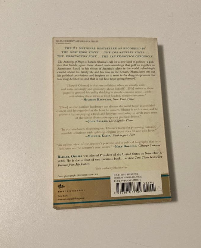 The audacity of hope: Thoughts on reclaiming the American dream - Barack Obama