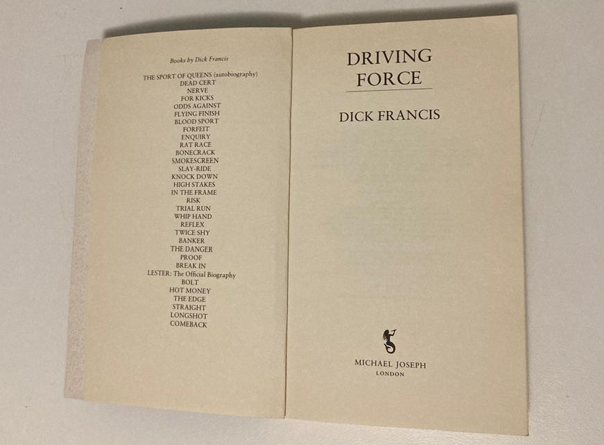 Driving force - Dick Francis