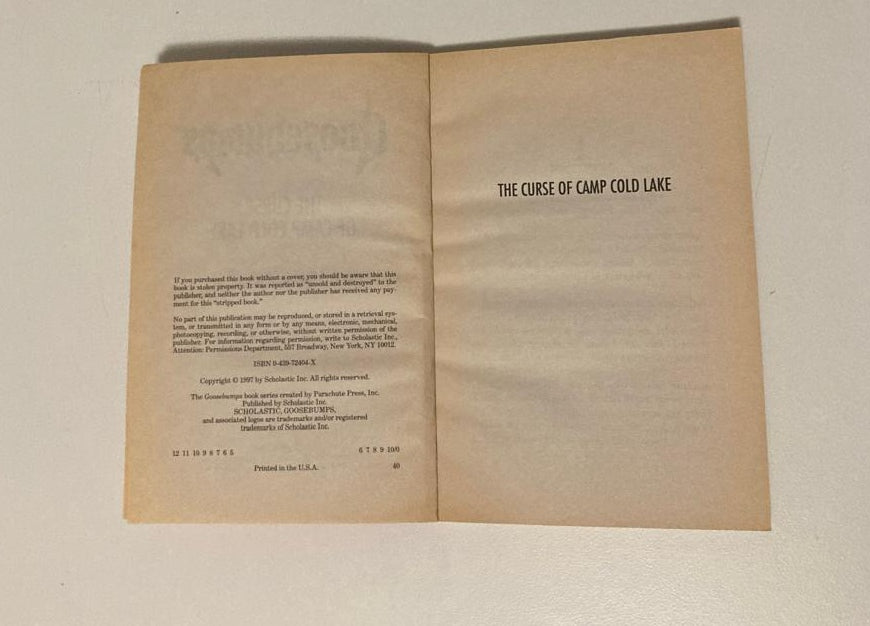 The curse of Camp Cold Lake - R.L. Stine (Goosebumps #56)