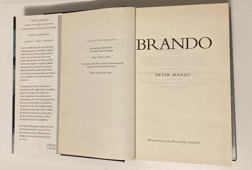 Brando - Peter Manso (First UK edition)