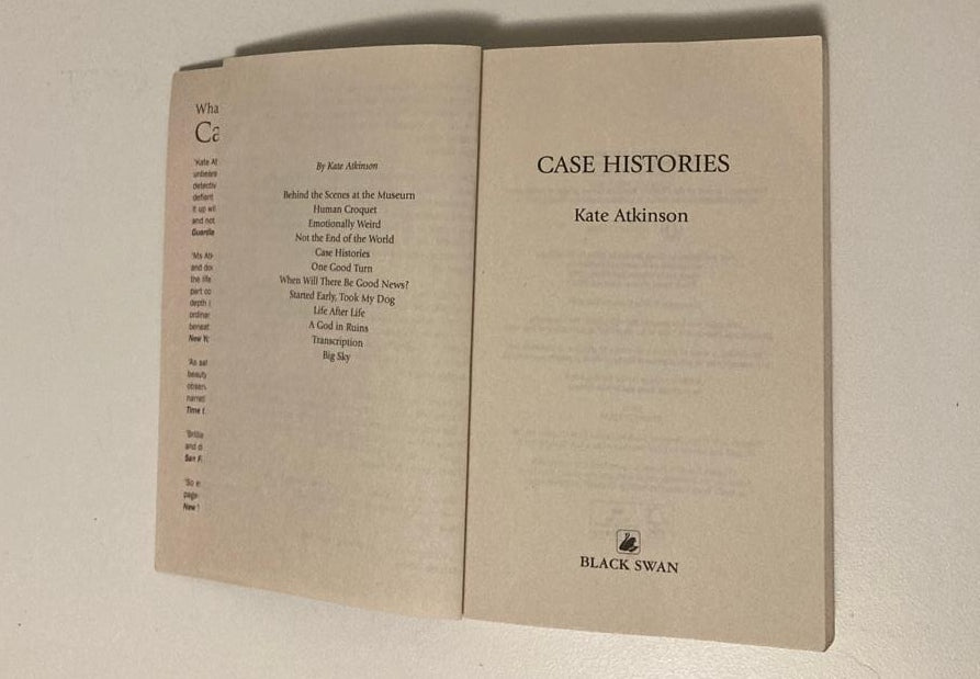 Case histories - Kate Atkinson (Jackson Brodie #1)