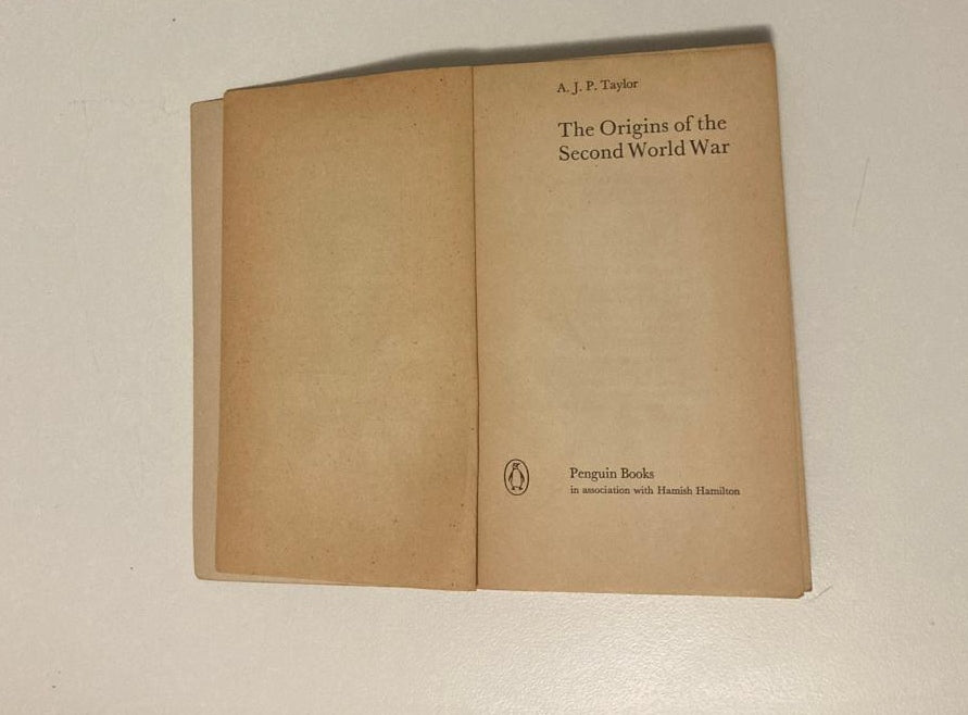 The origins of the Second World War - A.J.P. Taylor
