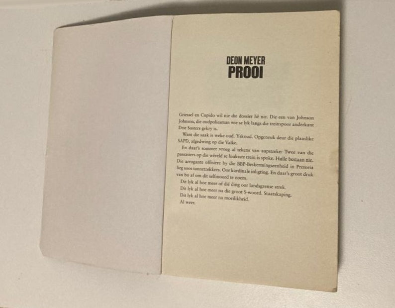 Prooi - Deon Meyer (Bennie Griessel #6)