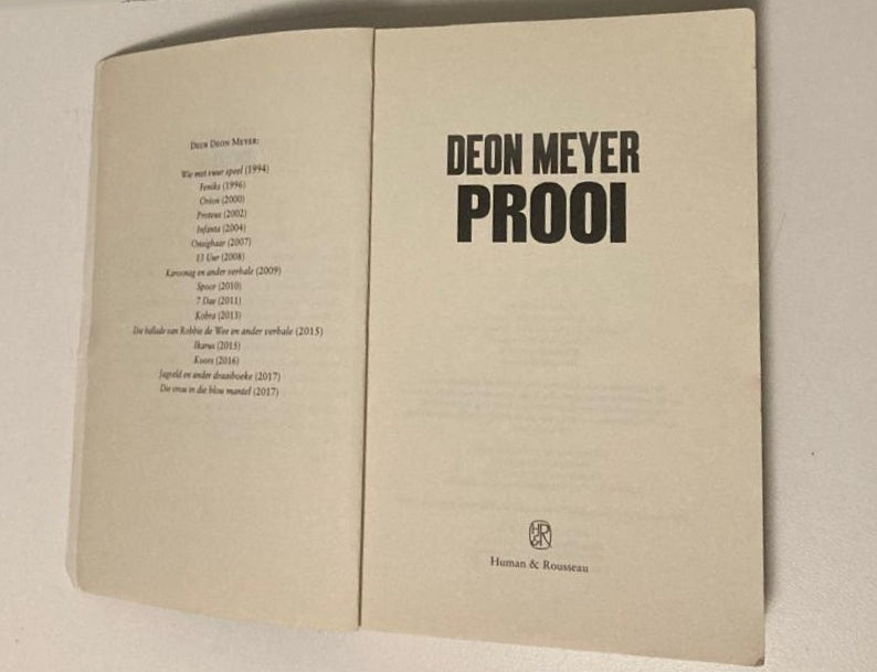 Prooi - Deon Meyer (Bennie Griessel #6)
