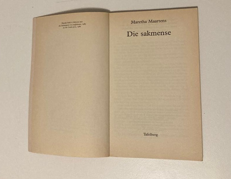 Die sakmense - Maretha Maartens