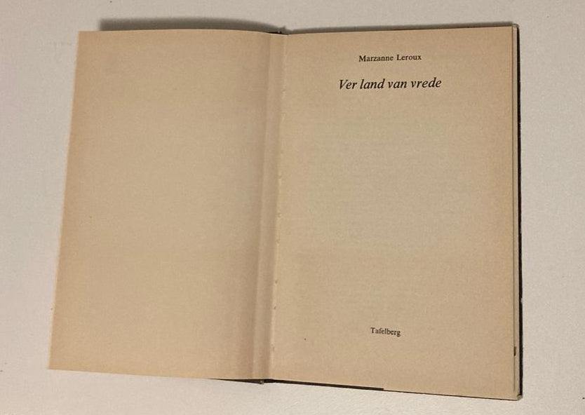 Ver land van vrede - Marzanne Leroux (First edition)