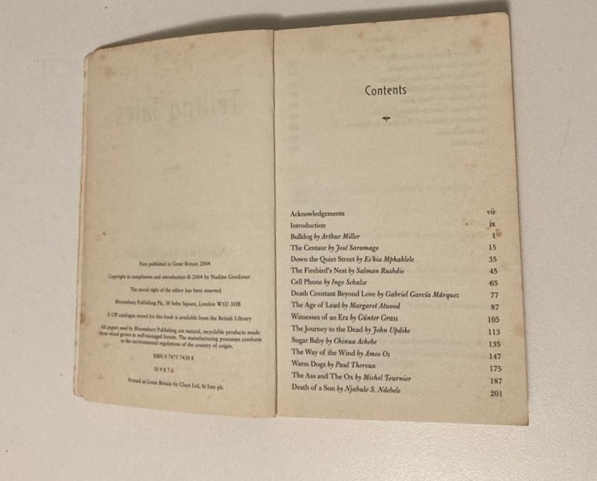 Telling tales - Edited by Nadine Gordimer