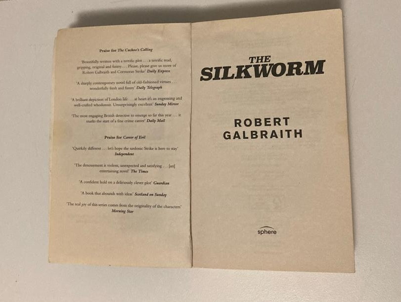 The silkworm - Robert Galbraith (Cormoran Strike #2)
