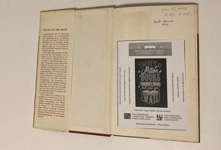 Muur van die dood - Uys Krige (First edition)