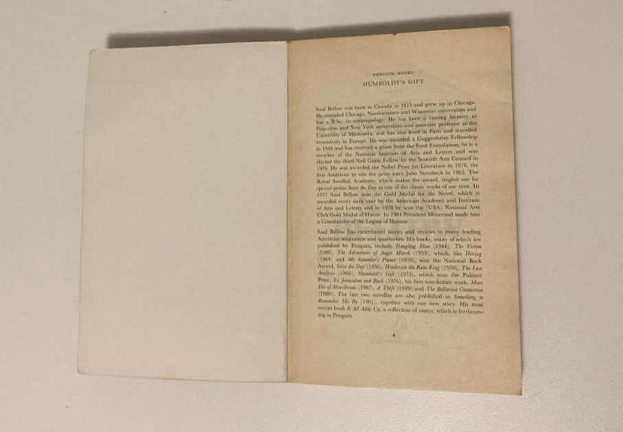 Humboldt's gift - Saul Bellow