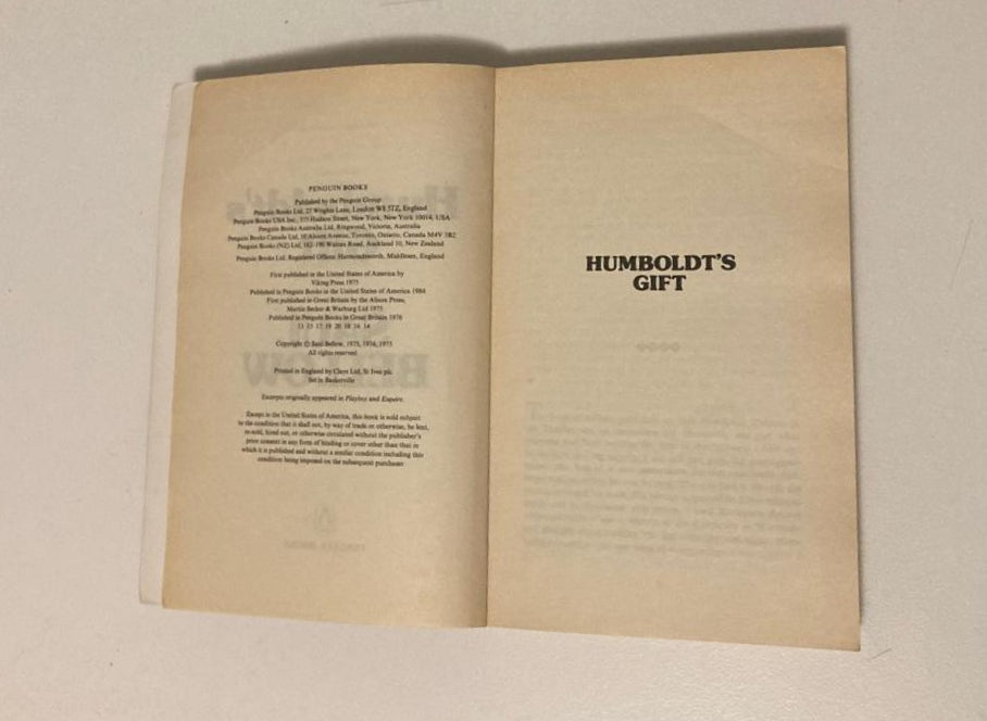 Humboldt's gift - Saul Bellow