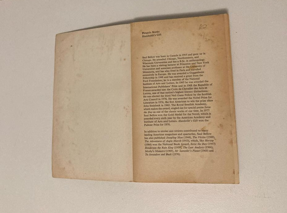 Humboldt's gift - Saul Bellow