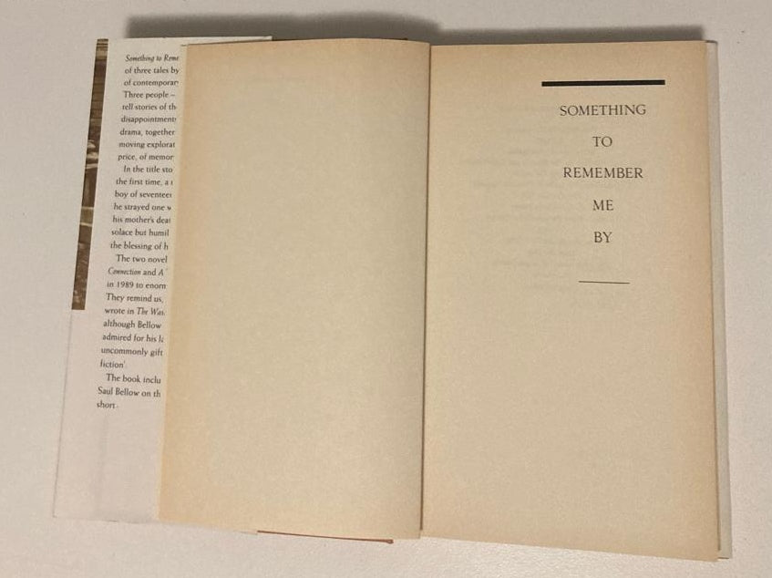 Something to remember me by - Saul Bellow