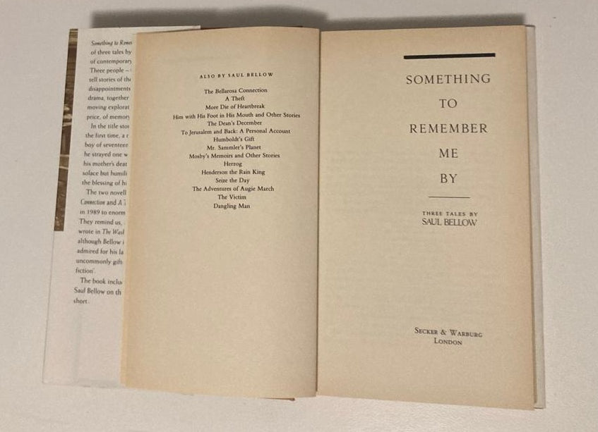 Something to remember me by - Saul Bellow