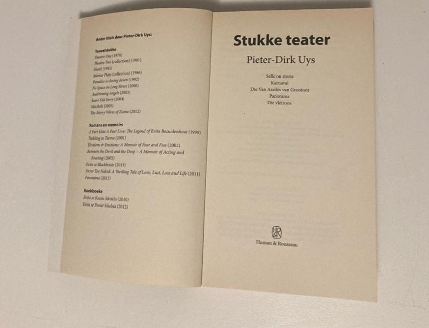 Stukke teater - Pieter-Dirk Uys (First edition)