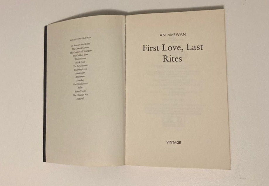 First love, last rites - Ian McEwan