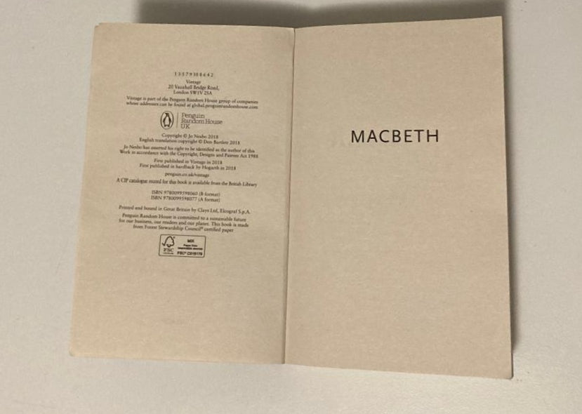 Macbeth - Jo Nesbø (Hogarth Shakespeare)