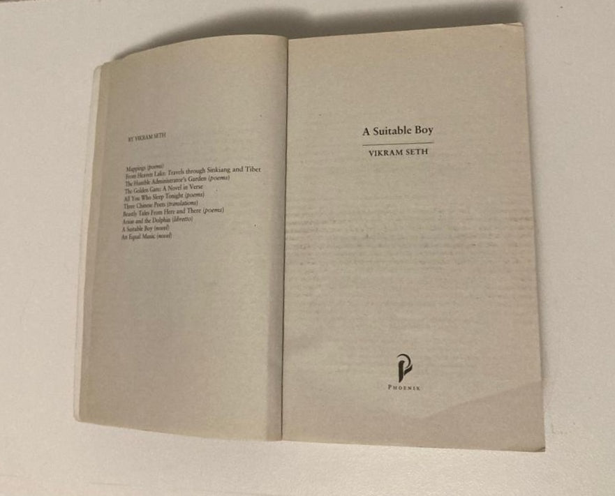 A suitable boy - Vikram Seth (A Bridge of Leaves #1)
