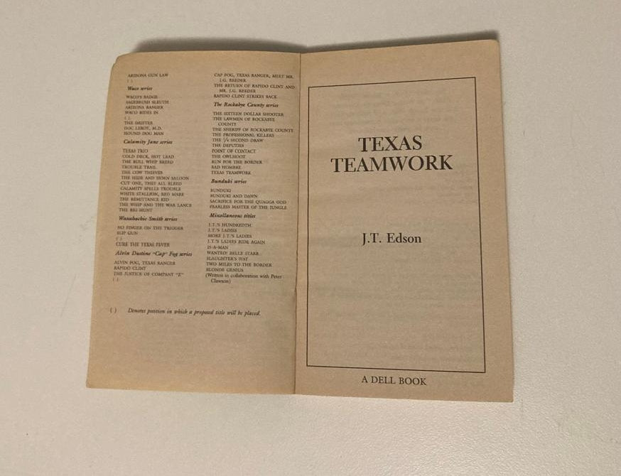 Texas teamwork - J.T. Edson (Rockabye County #11)