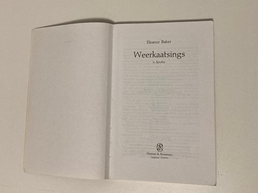 Weerkaatsings - Eleanor Baker