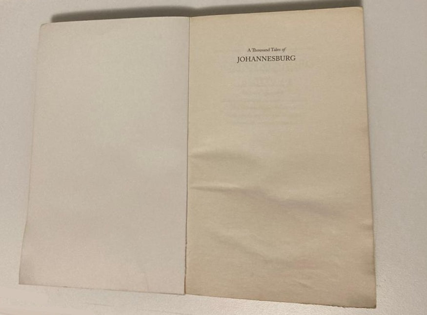 A thousand tales of Johannesburg - Harry Kalmer (First edition)