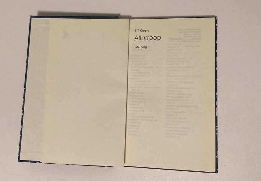 Allotroop - T.T. Cloete (First edition)