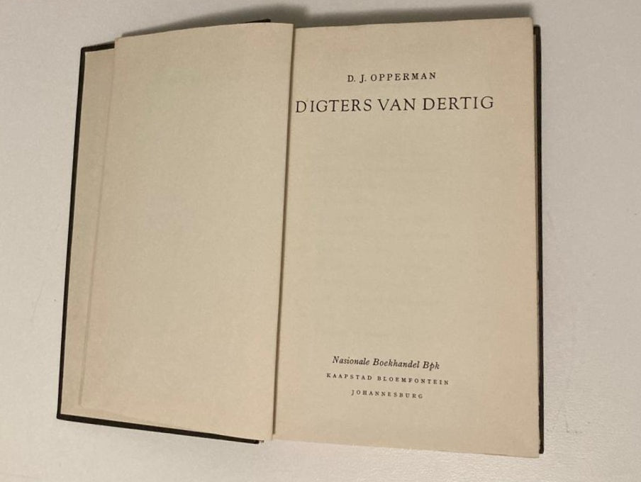 Digters van Dertig - D.J. Opperman