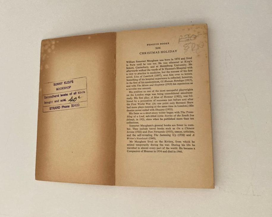 Christmas holiday - W. Somerset Maugham