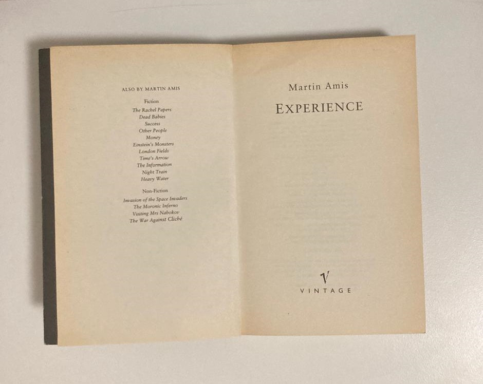 Experience: A memoir - Martin Amis