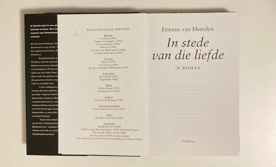 In stede van die liefde - Etienne van Heerden (First edition)
