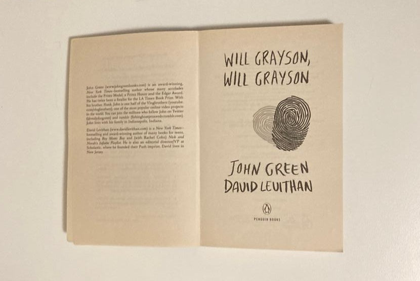 Will Grayson, Will Grayson - John Green  and David Levithan