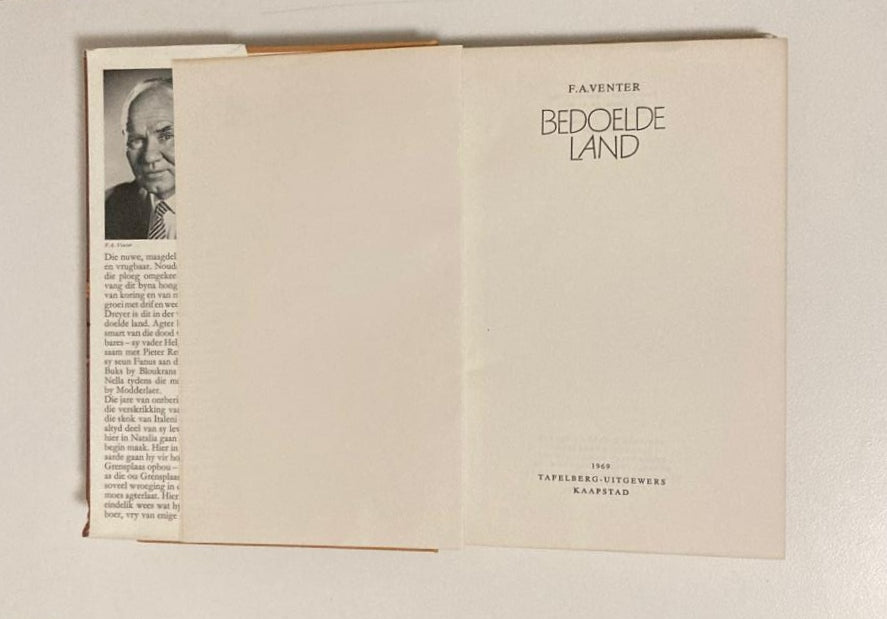 Bedoelde land - F.A. Venter (Rare)