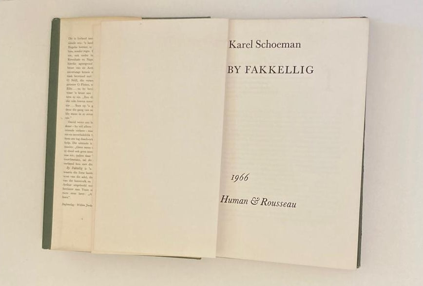 By fakkellig - Karel Schoeman (First edition)