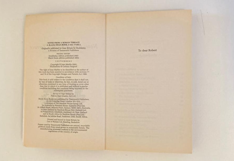 Notes from a Roman terrace - Joan Marble