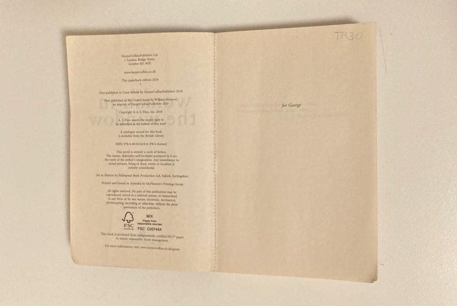 The woman in the window - A.J. Finn