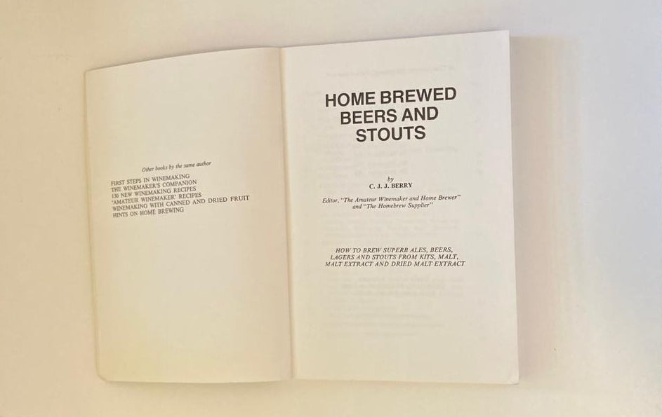 Home brewed beers & stouts - C.J.J. Berry