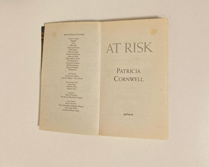 At risk - Patricia Cornwell (Winston Garano #1)