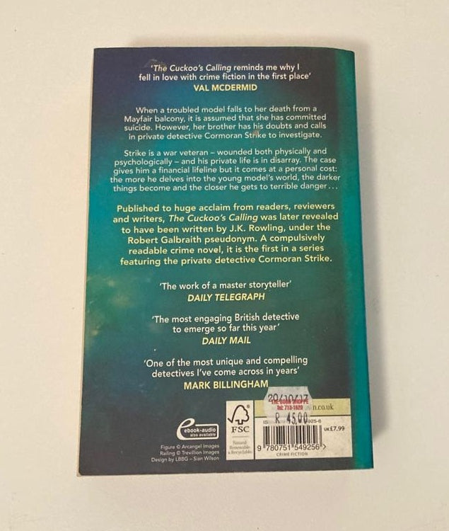 The cuckoo's calling - Robert Galbraith (Cormoran Strike #1)