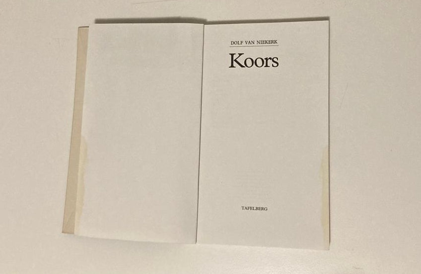 Koors - Dolf van Niekerk (First edition)