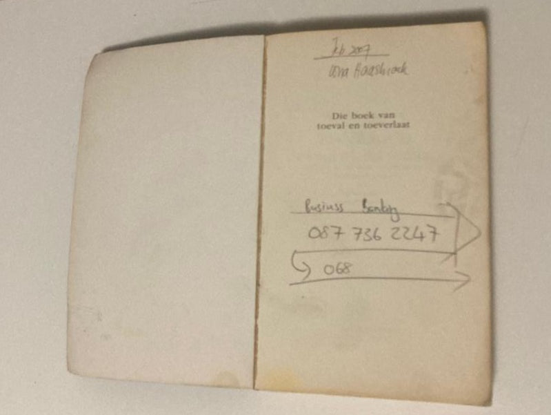 Die boek van toeval en toeverlaat - Ingrid Winterbach (First edition)