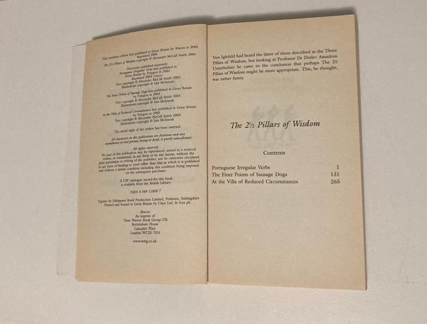 The 2½ pillars of wisdom - Alexander McCall Smith (Portuguese Irregular Verbs #1-3)