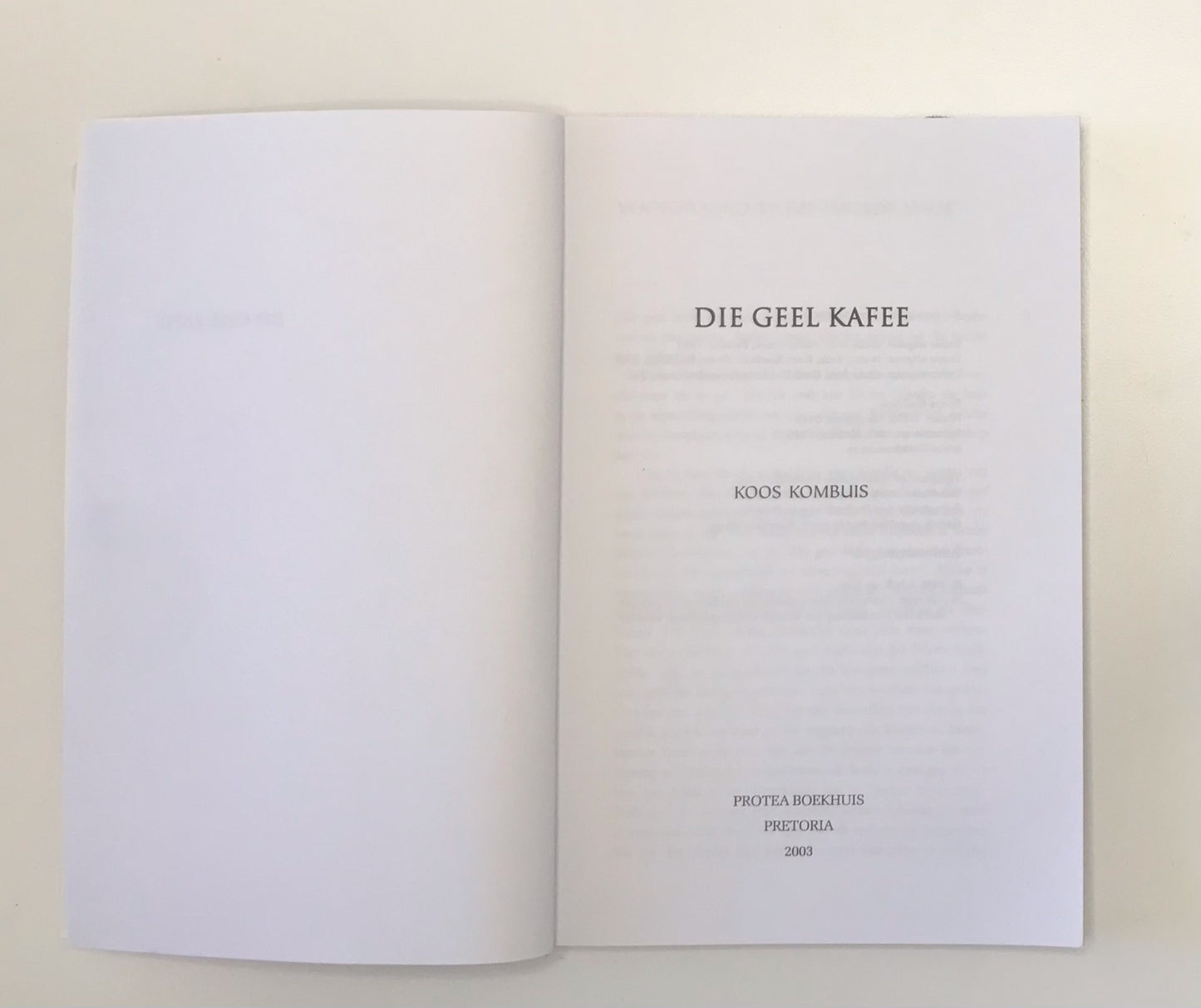 Die geel kafee - Koos Kombuis