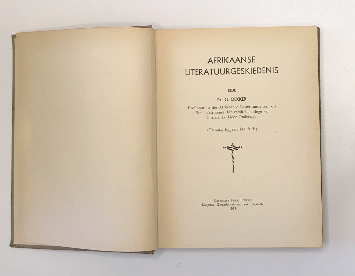 Afrikaanse literatuurgeskiedenis - Dr. G Dekker