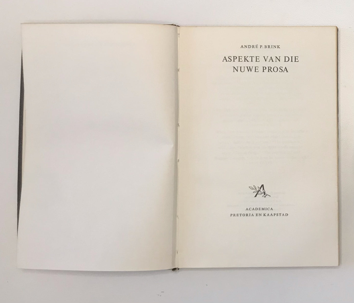 Nuwe aspekte van die Afrikaanse prosa - André P. Brink