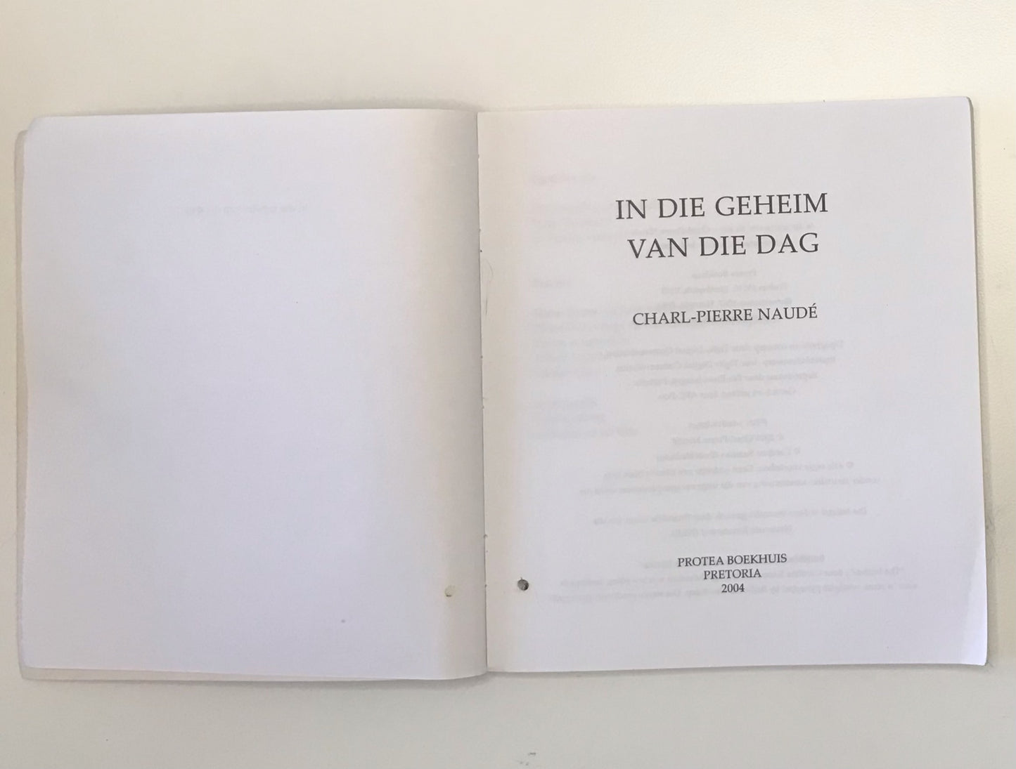 In die geheim van die dag - Charl-Pierre Naudé