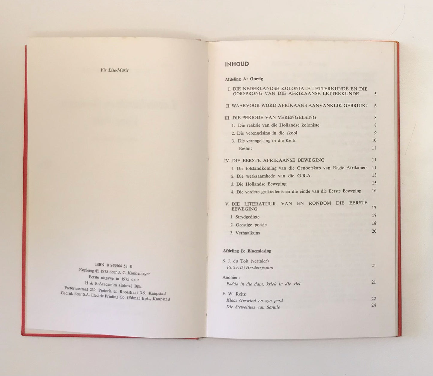 Letterkunde en beweging voor 1900: Oorsig en bloemlesing - J.C. Kannemeyer