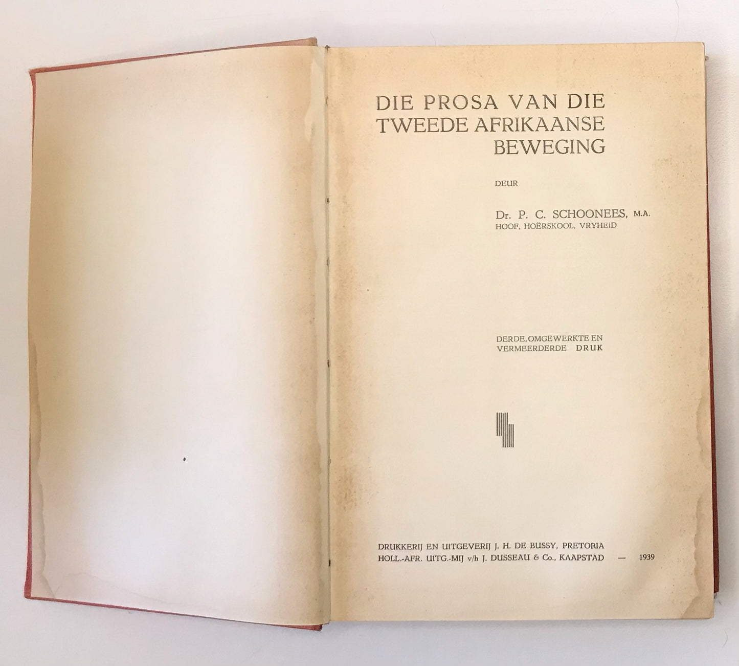 Die prosa van die tweede Afrikaanse beweging - Dr. P.C. Schoonees